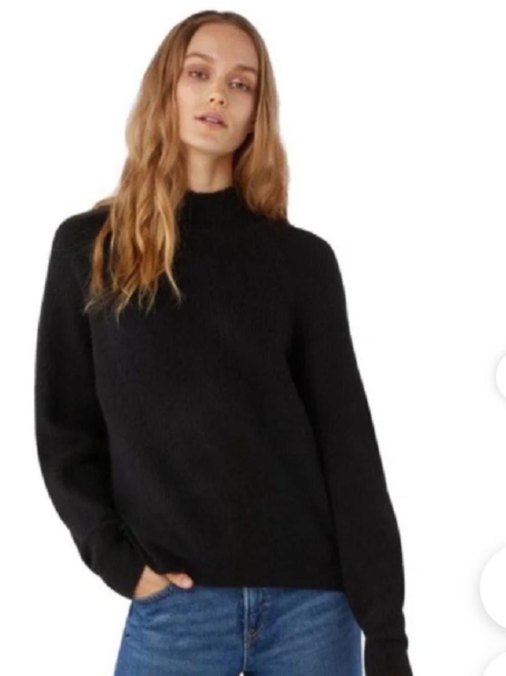 Free Assembly Boxy Cropped Funnel Neck Sweater NWT
